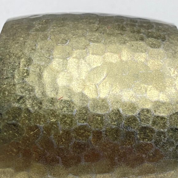 Wide Metal Cuff Hammered Gold Tone Metal - Picture 6 of 8